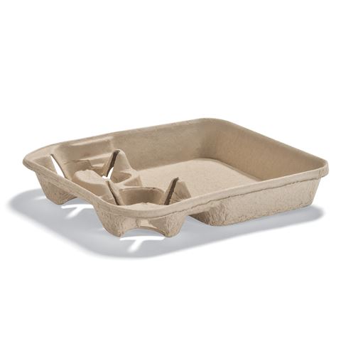 StrongHolder® 2-Cup Carrier w/ Food Tray (Narrow Compartment)